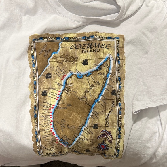 White Cozumel Island Graphic T-Shirt - Picture 4 of 4